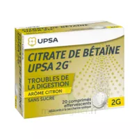 Citrate De Betaïne Upsa 2 G Comprimés Effervescents Sans Sucre Citron 2t/10 à TIGNIEU-JAMEYZIEU